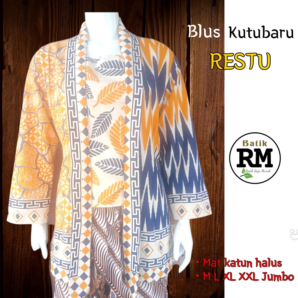 Blus kutubaru restu batik solo atasan modern