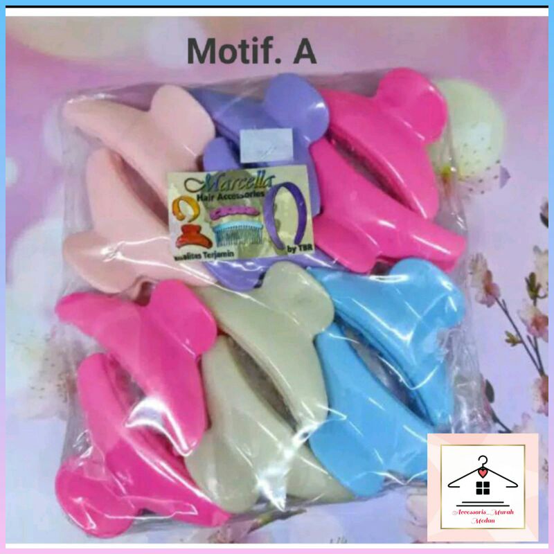 jepit rambut polos sabit besar