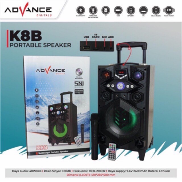 SPEAKER BLUETOOTH +MIC+REMOTE ADVANCE K-8B