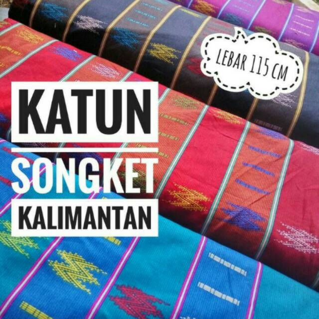 Kain Katun Songket Kalimantan Premium Soka