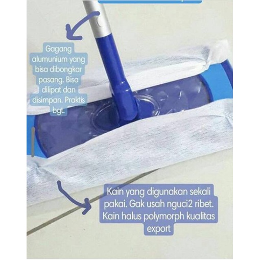 Alat Pel Sweeper Stick Mop Cleaning/ WET Alat Pembersih Lantai