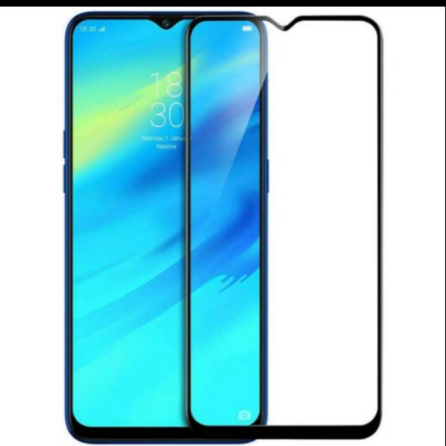 Tempered Glass Tampered Temperglas Kaca full Layar Oppo A91 Reno 3 F15 A92 Reno 2F A65 Neo 9-Hitam