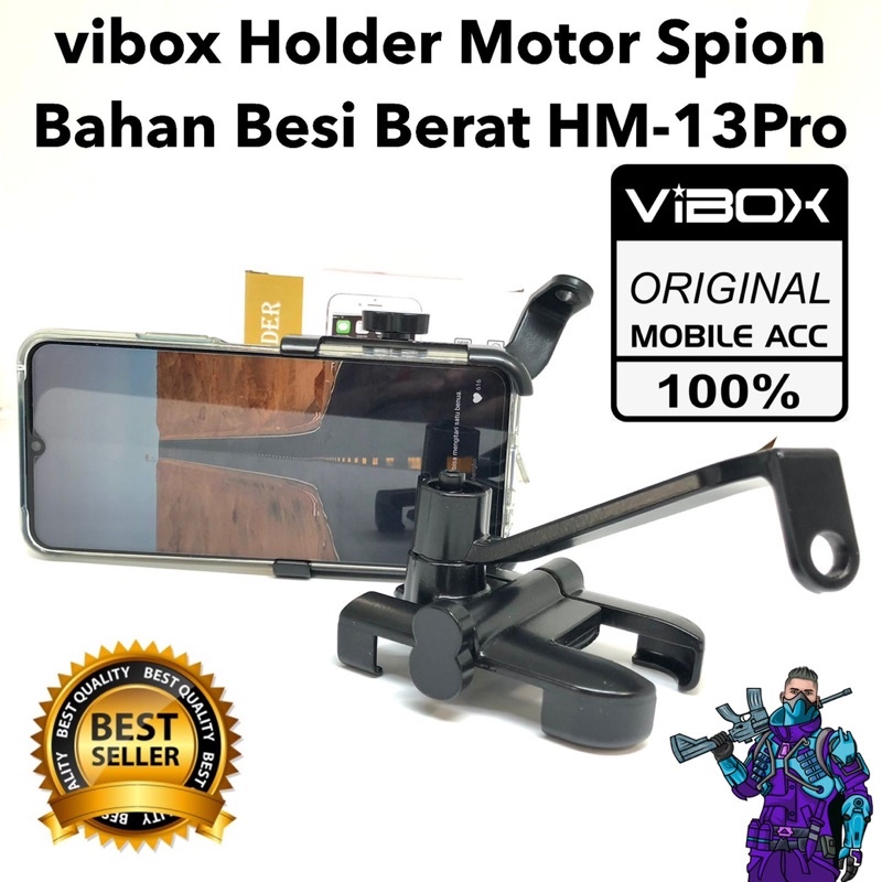 vibox Holder Motor Spion  Bahan Besi Berat HM-13Pro