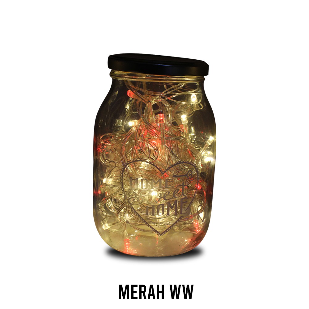 FygaleryMedan Lampu Tumblr Xeron 10 Meter Packing BOX Lampu Natal Lampu Led Lampu Hias Dekorasi-Merah-WW Kotak