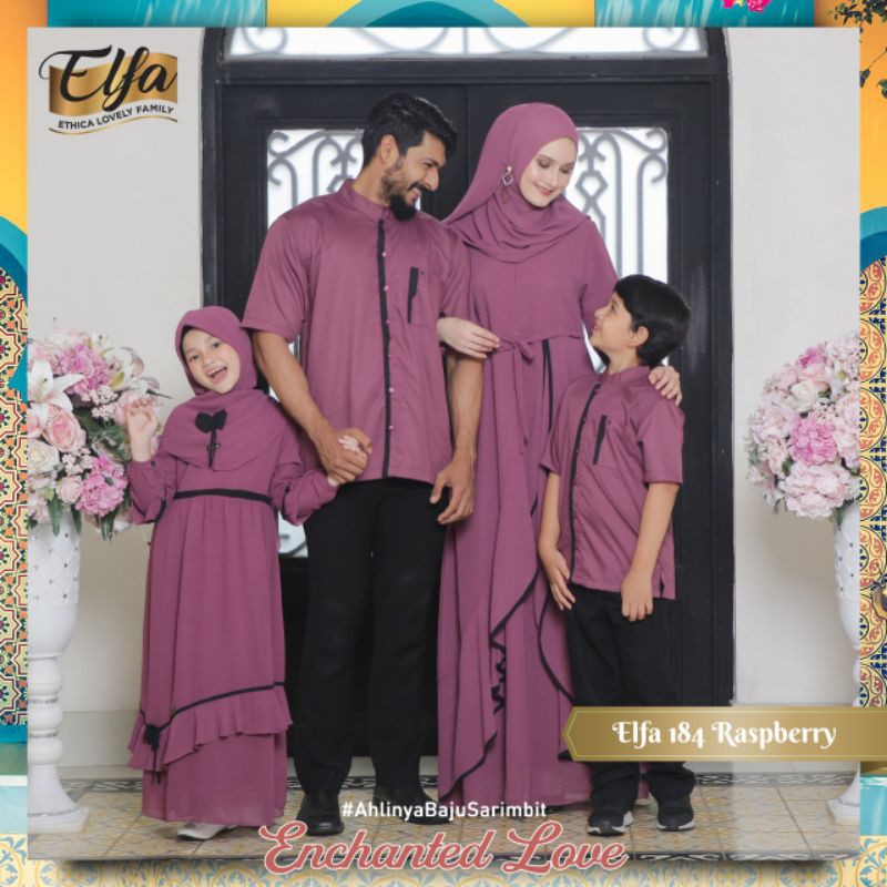 SARIMBIT ETHICA 2021 / ELFA 184 / BAJU SERAGAM LEBARAN KELUARGA MUSLIM / BAJU COUPLE MUSLIM KELUARGA