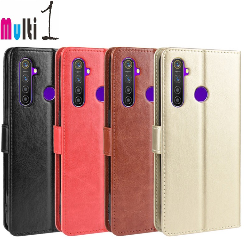 Leather Case Wallet Realme C3 Realme C 3 Flip Cover Case
