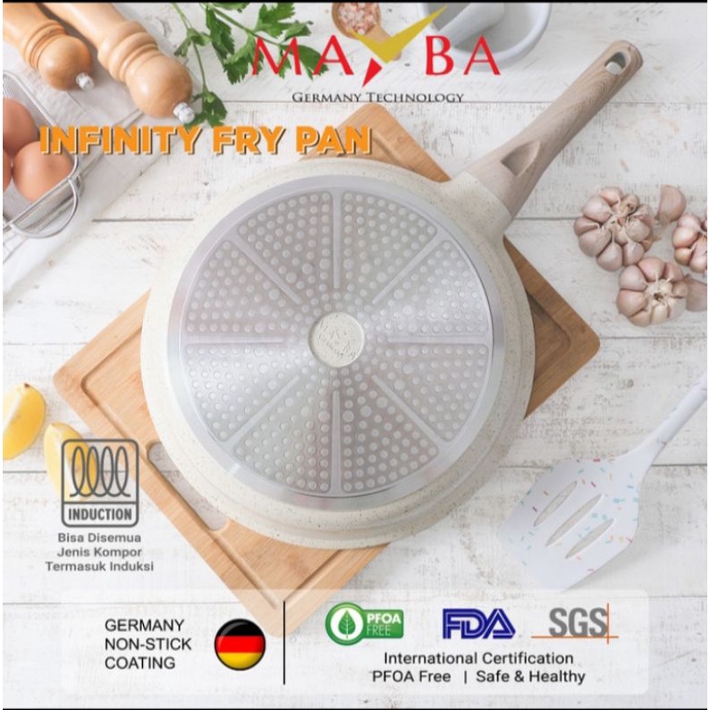 Panci fry pan infinity MAYBA GERMANY wajan penggorengan Glow Granit