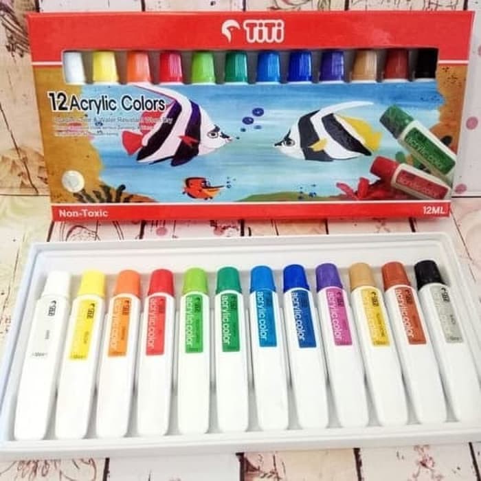 

Titi acrylic cat 12 warna