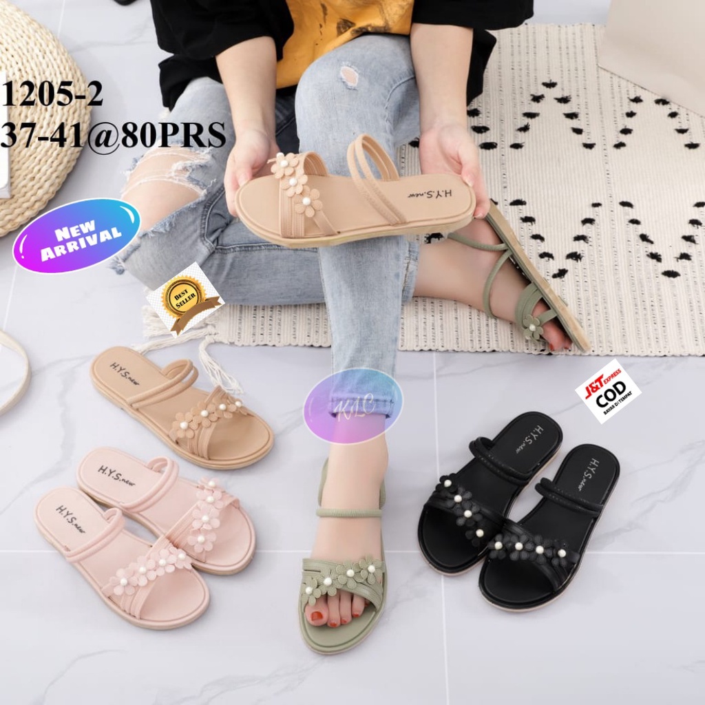 Sandal jelly wanita sandal wedges perempuan sandal karet perempuan terbaru ori produk impor
