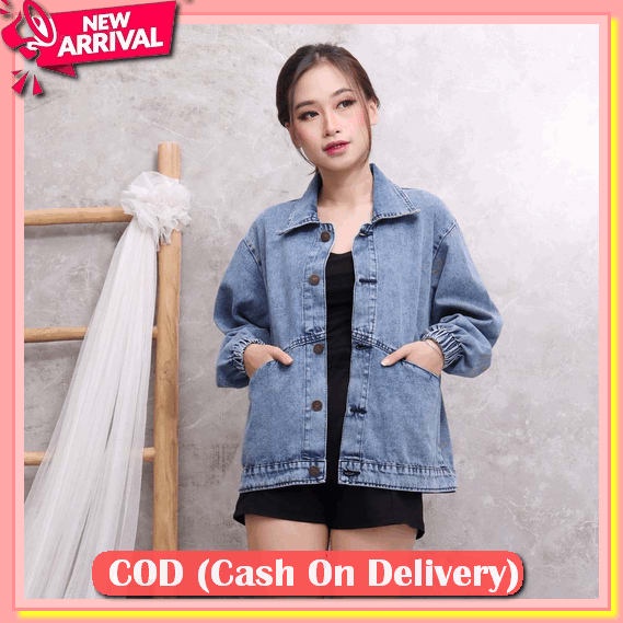 Jaket Jeans Wanita Jumbo Oversize Jacket Jins Levis Cewek Remaja Import Jaket Jens Cewe Kekinian Mur