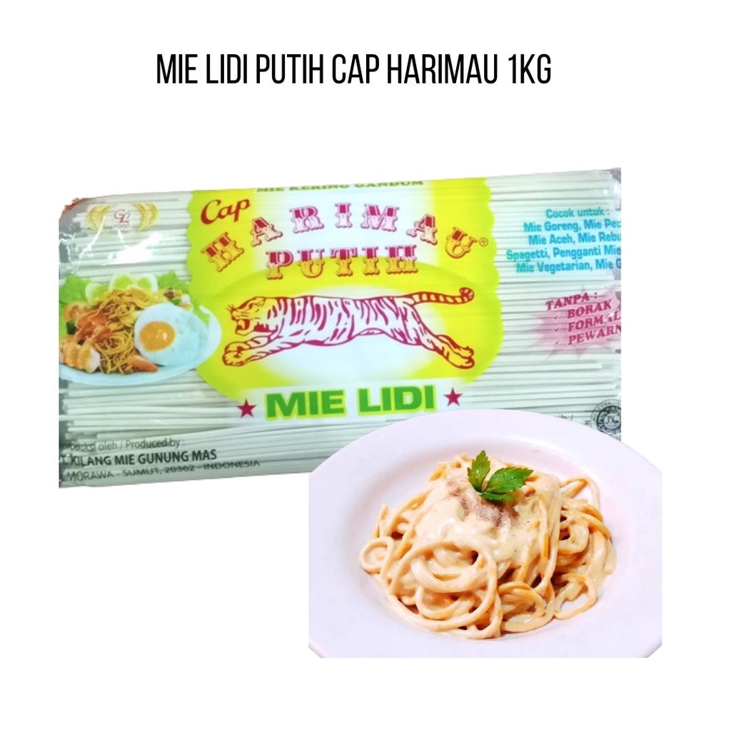 

Mie Gomak GL Cap Harimau / Mie Lidi Kuning / Mie Lidi Putih 1Kg