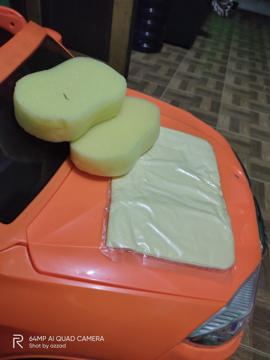 Spon Cuci Mobil Dan Motor Kuning - Busa Spons Sponge Cuci Mobil