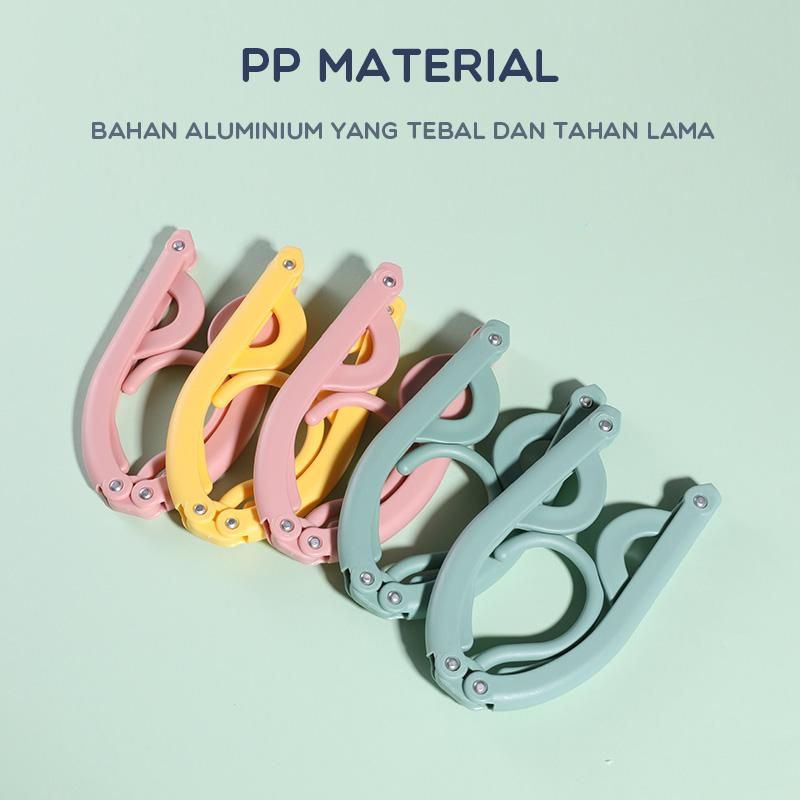 SAMONO SCH20 5Pcs Gantungan Baju Hanger Plastik Bisa Dilipat Anti Slip