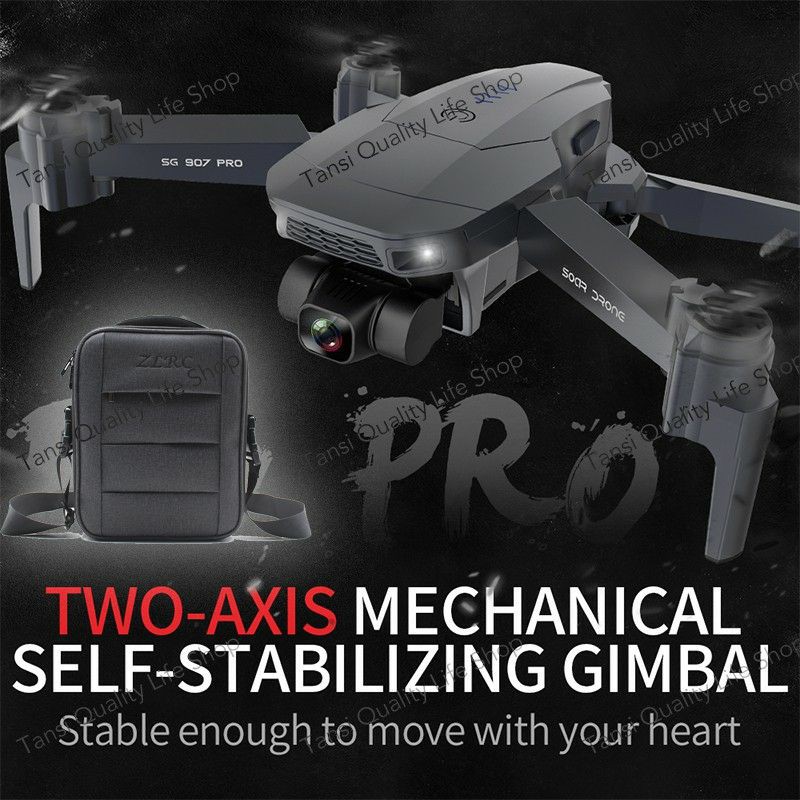 Cod drone gps murah lipat sg907 pro 2axis gimbal kamera 4k bonus tas