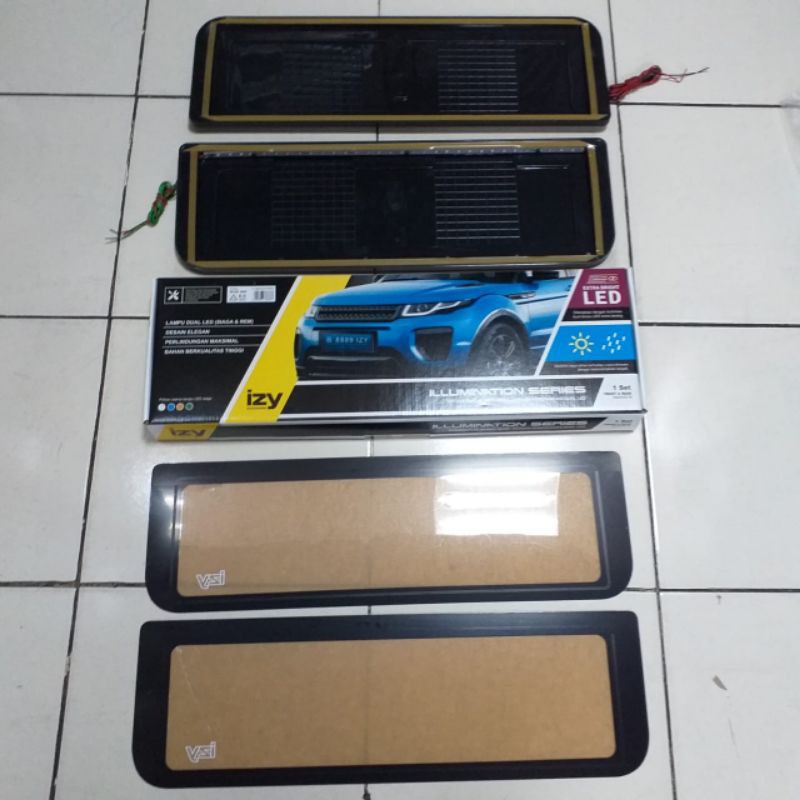 COVER PLAT NOMOR MOBIL MEREK IZY ILLUMINATION SERIES-COVER PLAT NOMOR IZY LAMPU