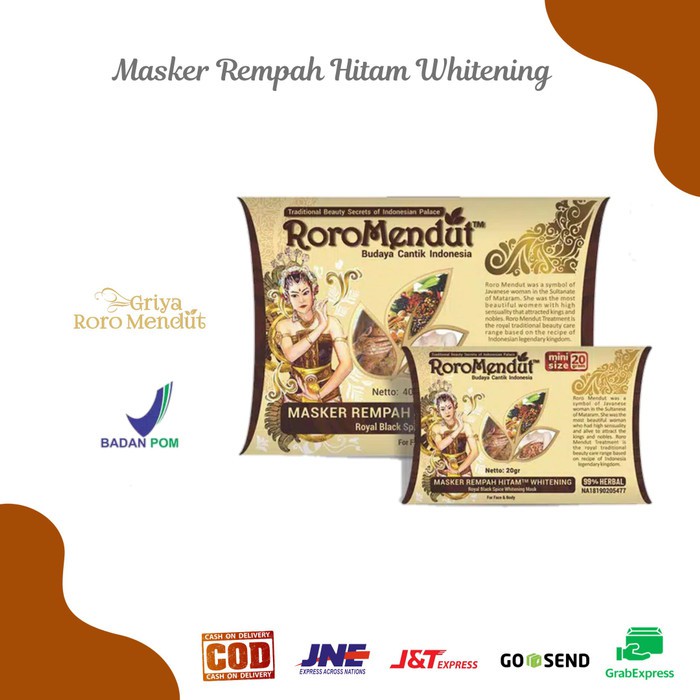 MASKER REMPAH HITAM RORO MENDUT Whitening Pemutih Wajah