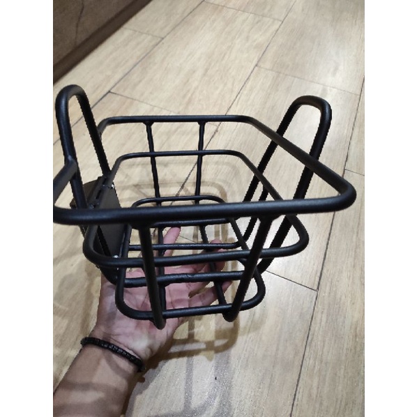 Keranjang front rack sepeda lipat alloy black new -original-
