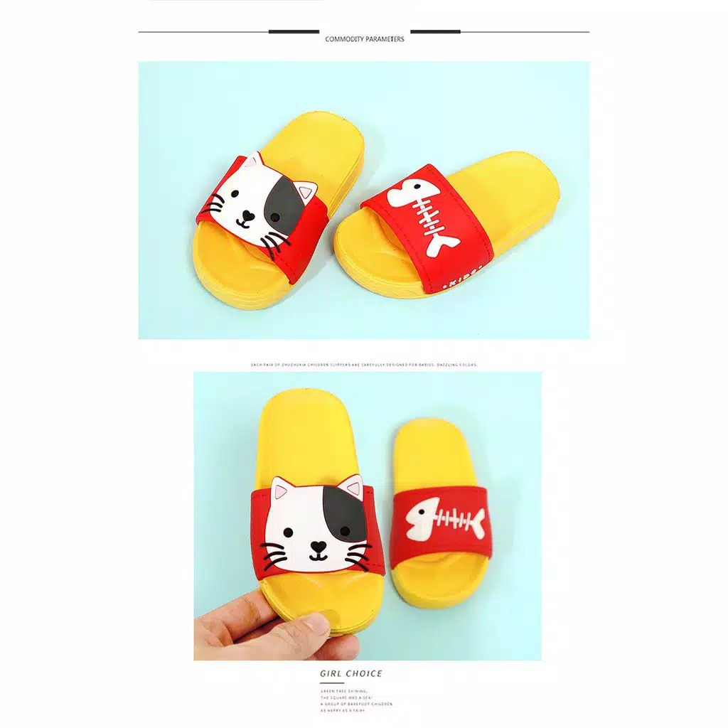 LittleAaron SANDAL FISH BONE Sandal Anak Selop Karet Import Berkualitas 2-6 Tahun Sport Termurah Sendal Bayi Anak Cewek Cowok