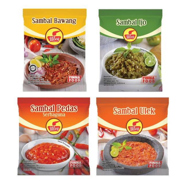 

Finna Sambal Uleg Sachet pak isi 5s (All Varian) - Sambal Ijo