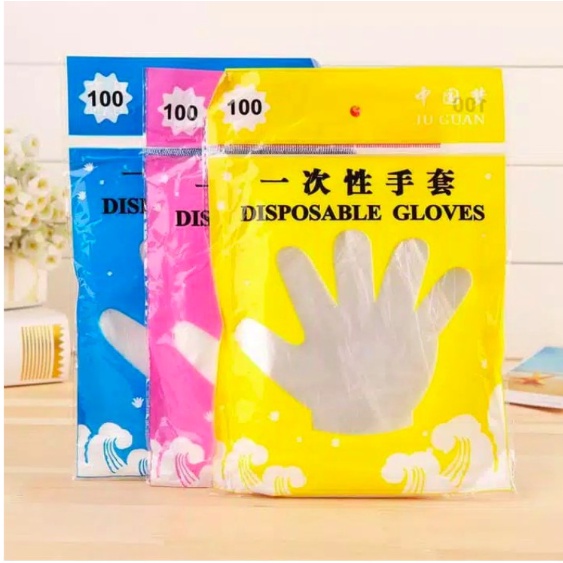 Sarung Tangan Plastik Isi 100 Pcs Disposable Gloves 100Pcs Sarung Tangan Sekali Pakai