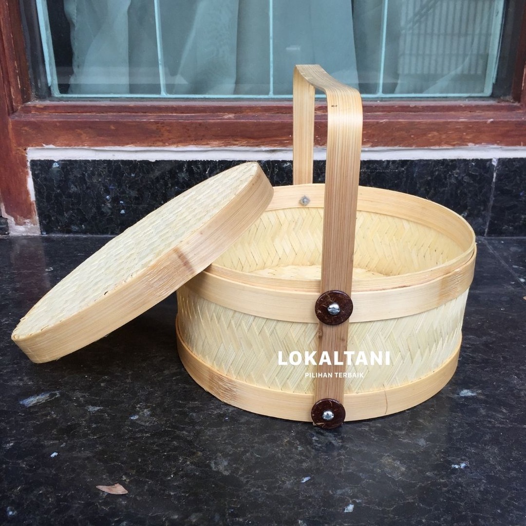 

Hampers Bambu/Keranjang Bambu/Anyaman Bambu/Rantang bambu 30CM