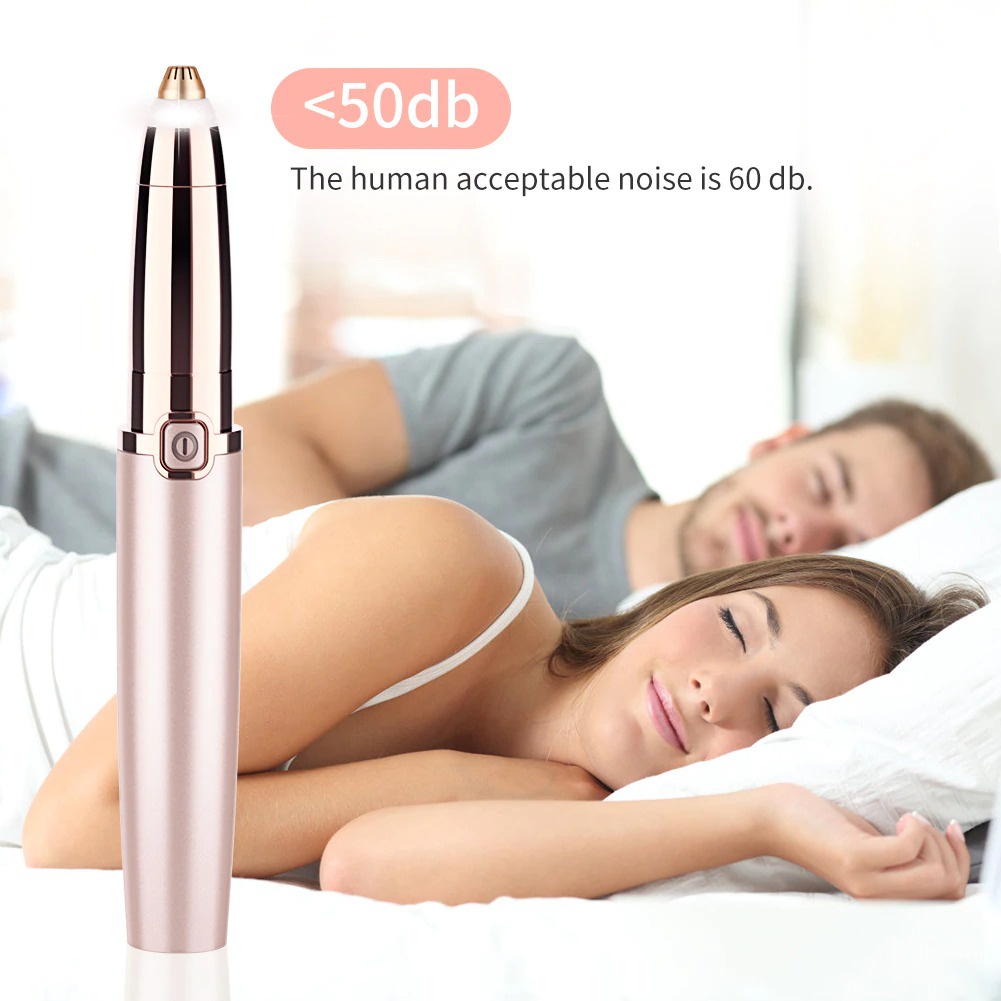 Alat Pencukur Alis Electric Portable Eyebrow Shaver - ALXMB03-0R - Rose Gold