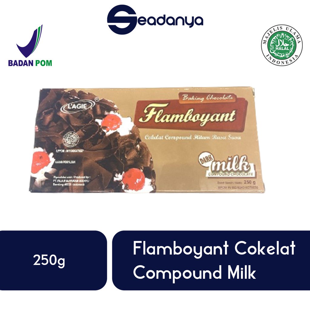 

Flamboyant 250gram Lagie Cokelat Compund Milk Rasa Susu - Cokelat Kompoun - Coklat Halal MUI BPOM