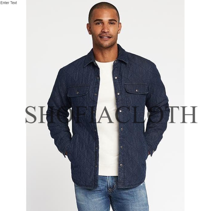 Kemeja Pria Tebal OLD NAVY CHAMBRAY Gaya Kasual Warna Biru Original 100% Kekinian