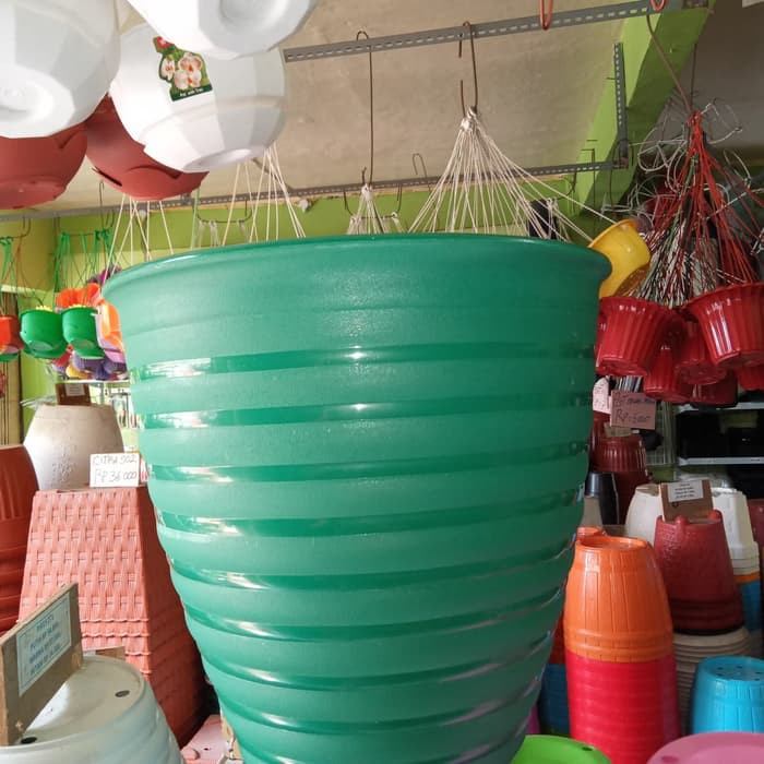 Unik Pot Bunga Tinggi Pirus 351 warna hijau Murah
