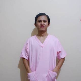 Taviamedika Baju  OK kerah V warna Pink Soft ukuran  S XXL  