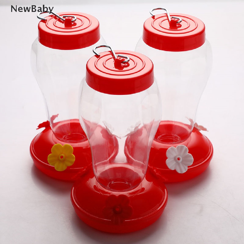 Newbaby 1pc Tempat Makanminum Burung Kolibri Model Gantung Bahan Plastik Untuk Kebunoutdoor