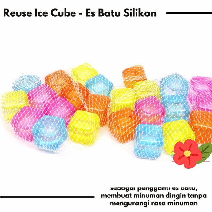 Cetakan Es Batu Reusable Plastik Bisa Digunakan Berulang Ice Cube Silikon ER01