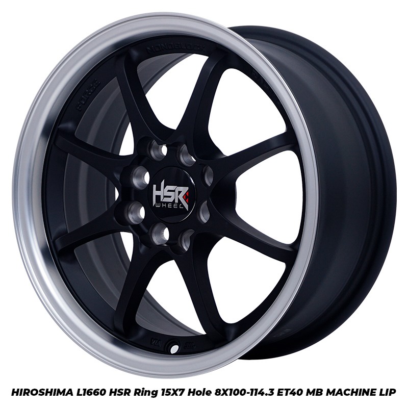 PAKET velg racing HIROSHIMA HSR R15 dengan ban 185 60 R15 FORCEUM HENA tinggal pasang Paket promo ve