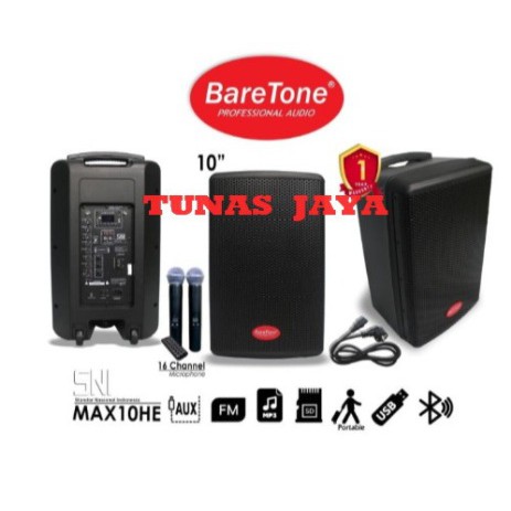 Paket Aktif Speaker Baretone MAX10HE 10 inch Tws Bluetooth Original resmi