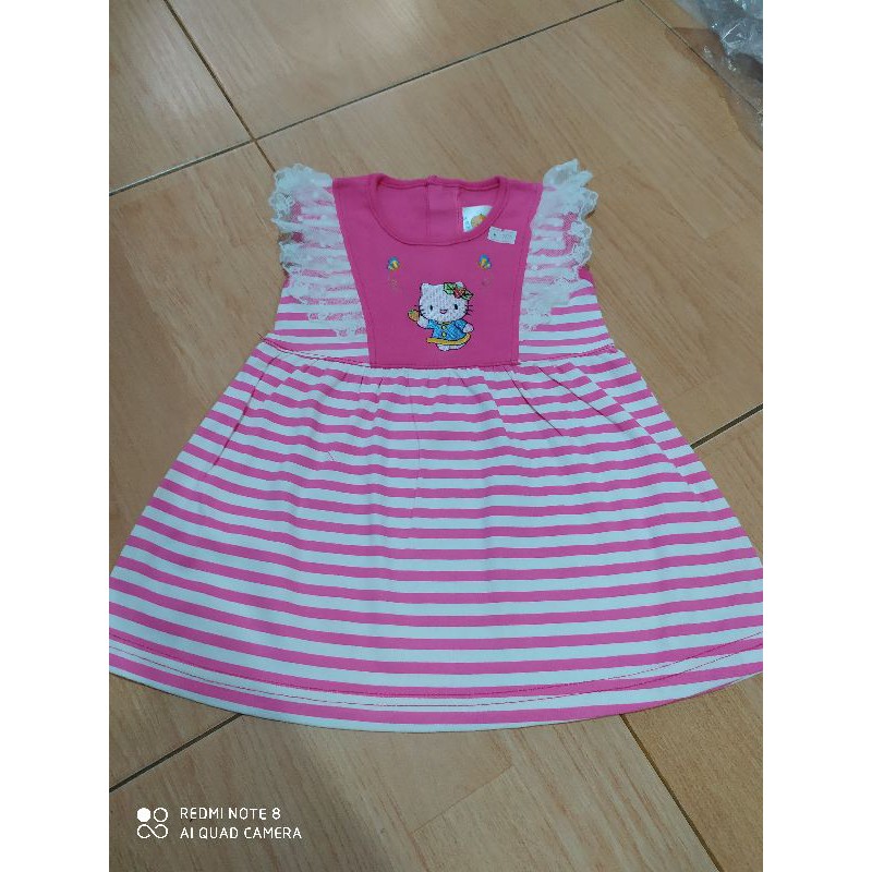 Dress Anak perempuan Motif Helo kitty 1 tahunan