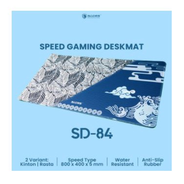 Mouse pad mat gaming sades rubber cloth fabric 80x40cm extended speed type sd84 sd-84 kinton rasta - Mousepad xxl