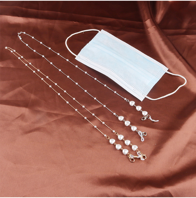 Glasses Chain Hanging Neck Mask Anti-lost Rope Dual Purpose Pearl Lanyard 75cm