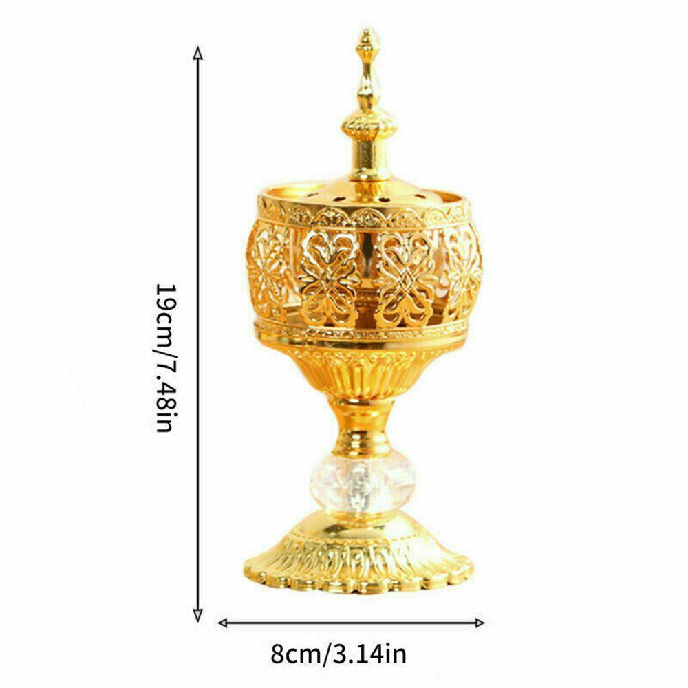 Solighter Arabian Incense Burner Emas Cendana Kerajinan furnishing Rumah Diffuser Craft Dekorasi