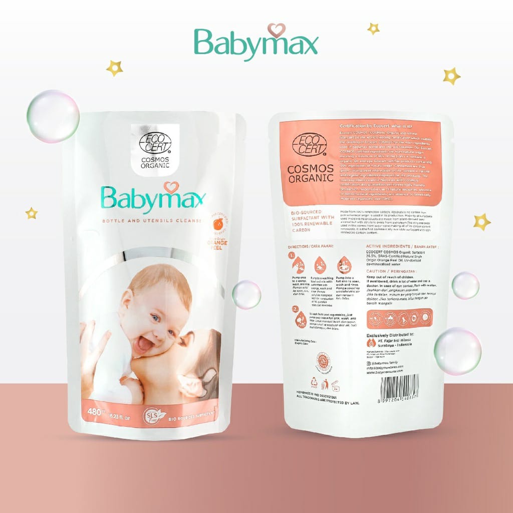 Babymax Bottle and Utensils Cleanser Reffil 480ml - Sabun Pencuci Botol &amp; Peralatan Makan Bayi