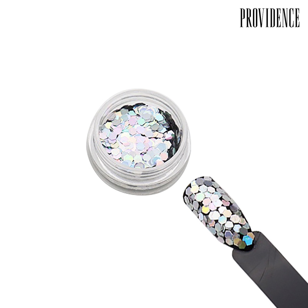 Providence 4 Kotak Payet Glitter Heksagonal Untuk Dekorasi Nail Artmanicure Diy