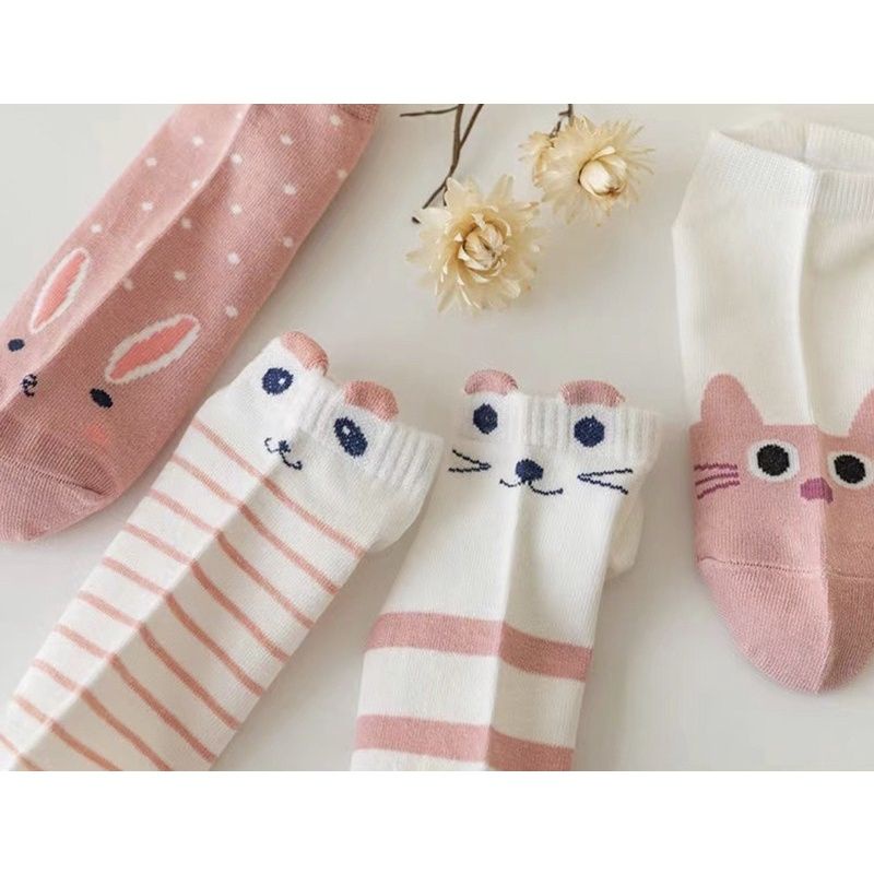 [COD] Kaos Kaki Pendek Import Cute Motif Kucing Kaos Kaki Wanita Import Pendek Semata Kaki Lucu Model Terbaru Kaos Kaki Fashion