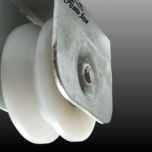 roda pagar nilon 7cm roda pintu gerbang