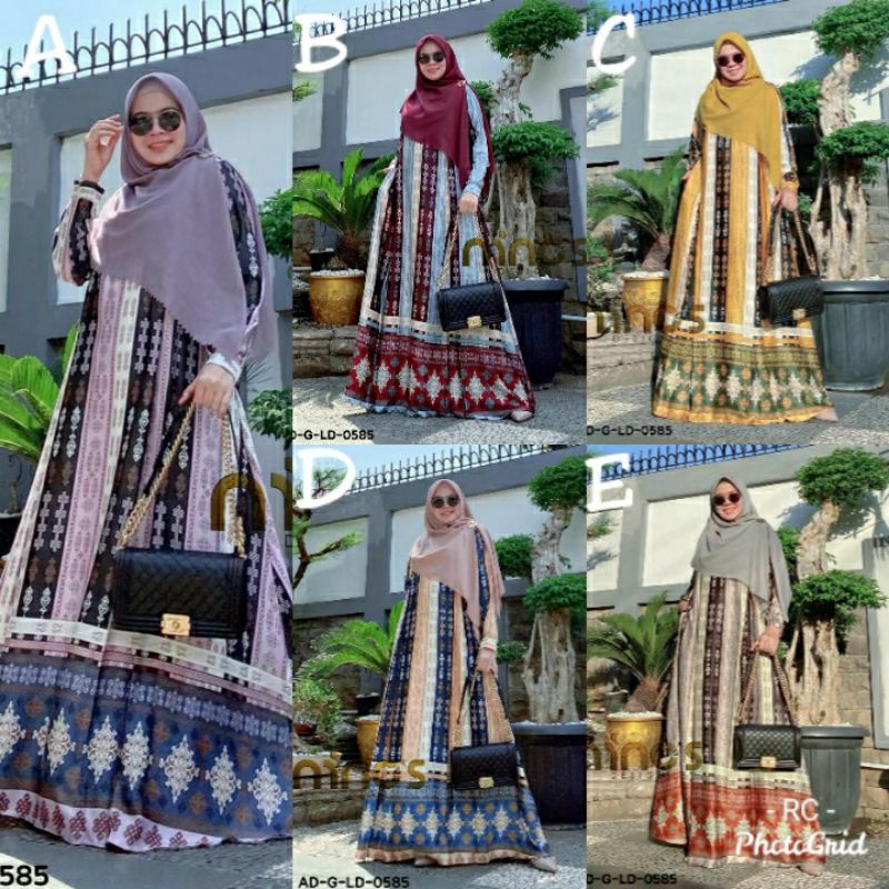 FASHION MUSLIM WANITA GAMIS MAXY DRESS ORI NINOS KEKINIAN