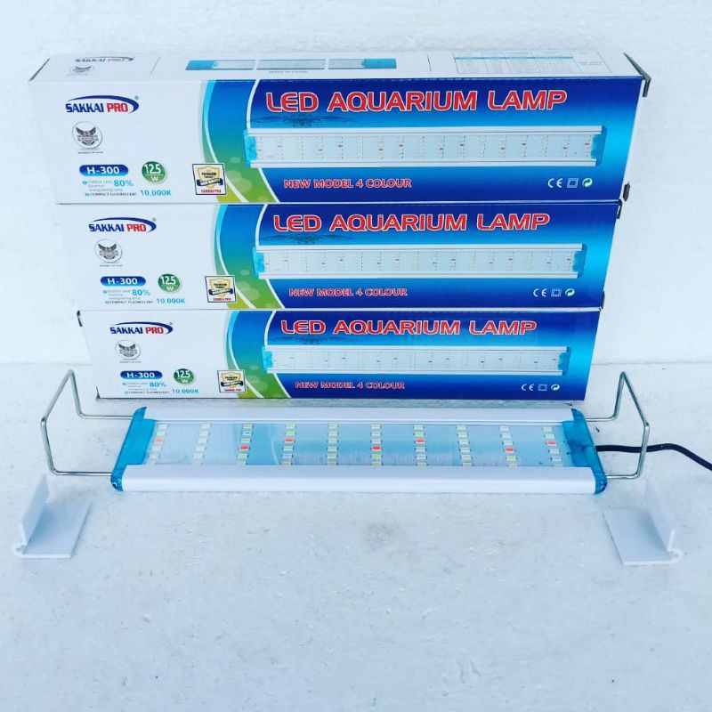 Lampu atas lampu gantung 30cm SAKKAI PRO H 300 led awuarium aquascape 3x ganti warna