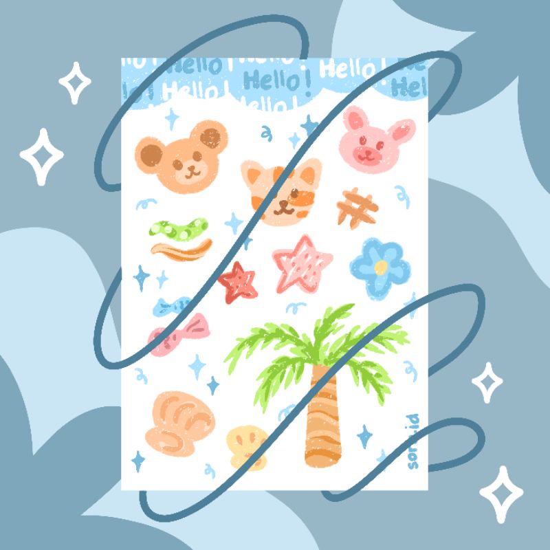 

sticker sheet || hello!