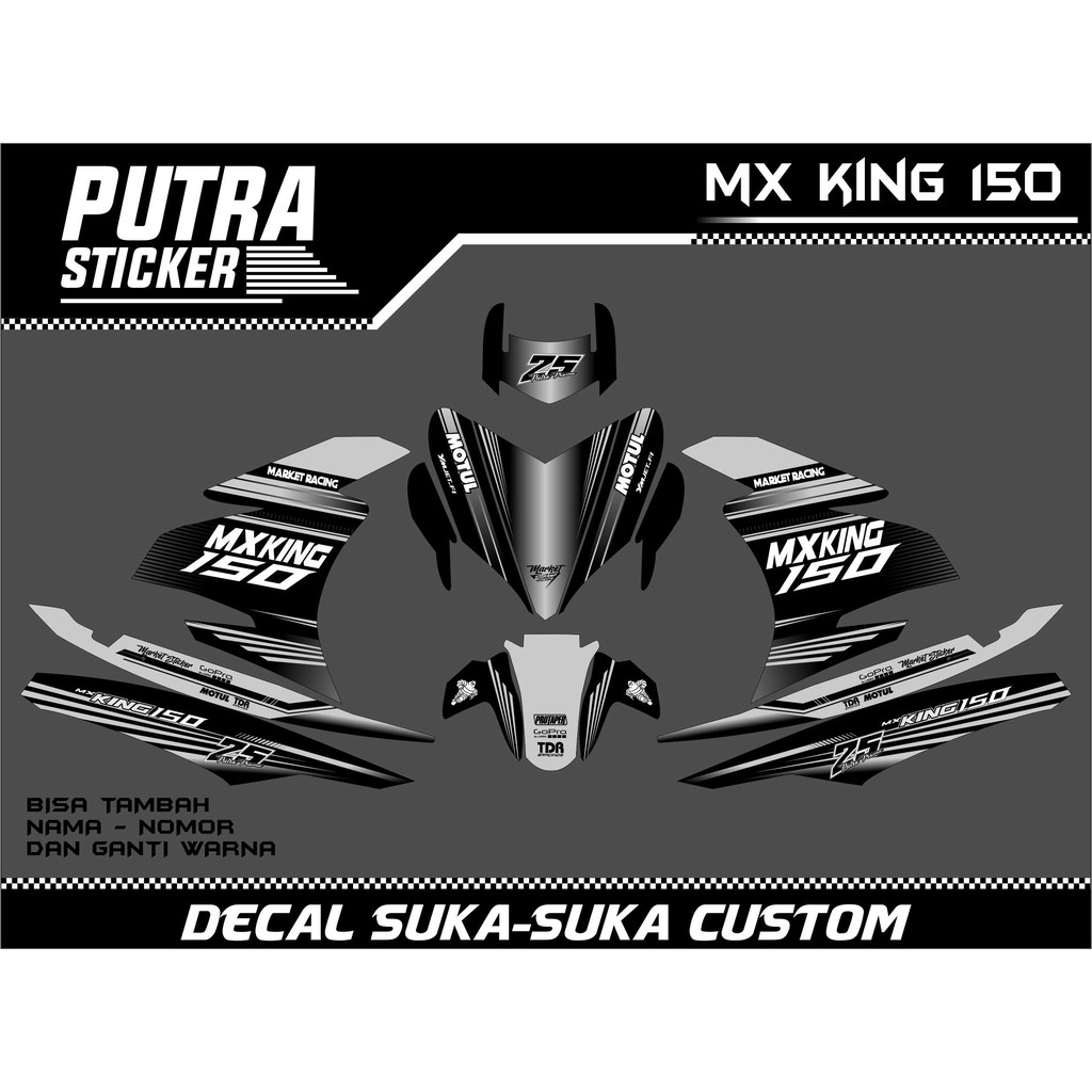 MX KING 150 Sticker, Decal sticker motor MX KING 150 Full Body COD