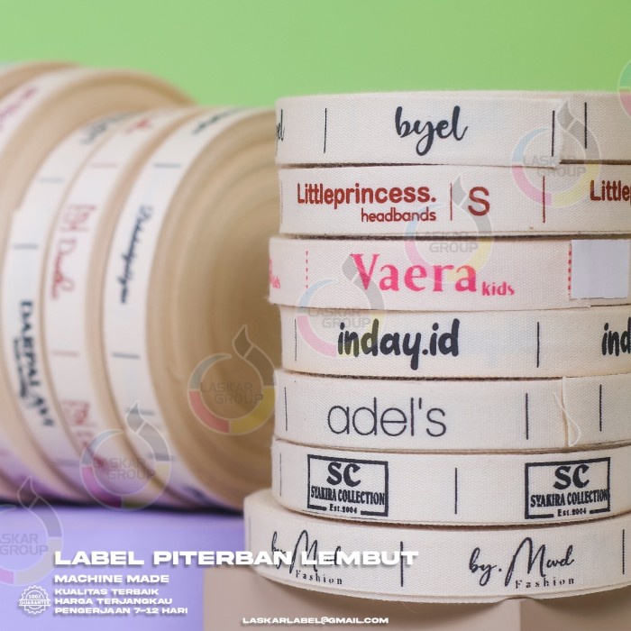

(BISA COD) 15meter label cotton label baju label hijab label krudung label lembut - 1.3cm