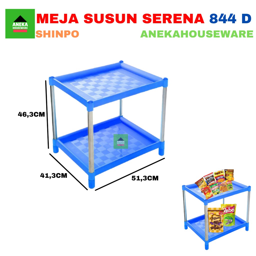 Meja Segi Plastik Meja Teras Susun 2 Serena 844 D Shinpo
