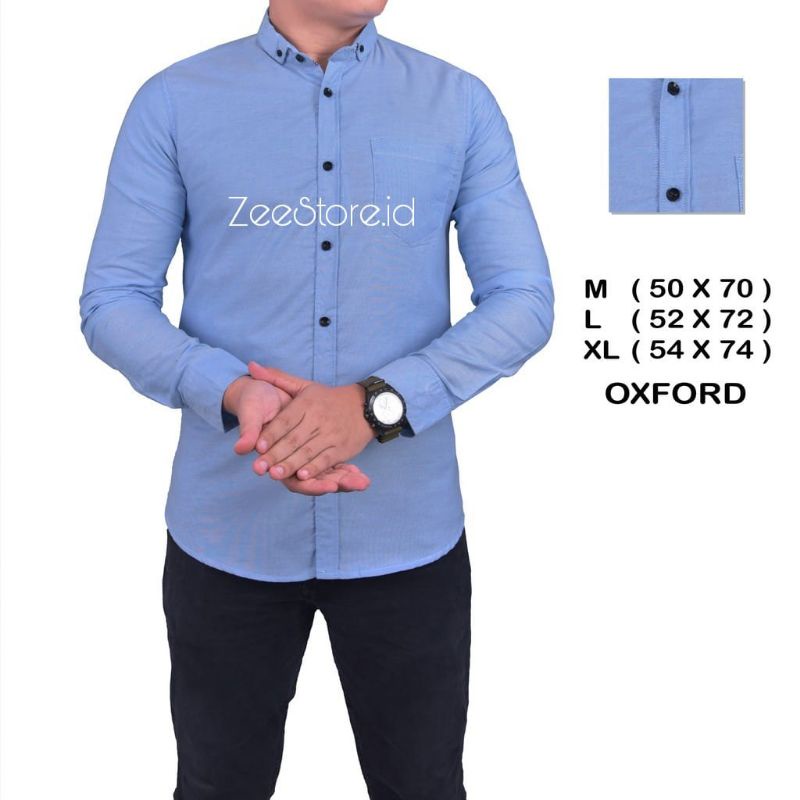 Kemeja / Hem Polos Pria Lengan Panjang Kasual / Formal Terlengkap