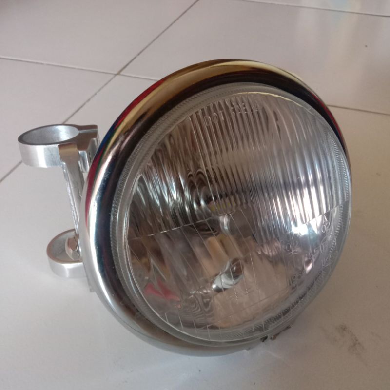 Lampu Depan CB Pesek set Pangkon Kupingan Headlamp CNC pnp cb gl megapro mp tiger rx king verza vixion new old